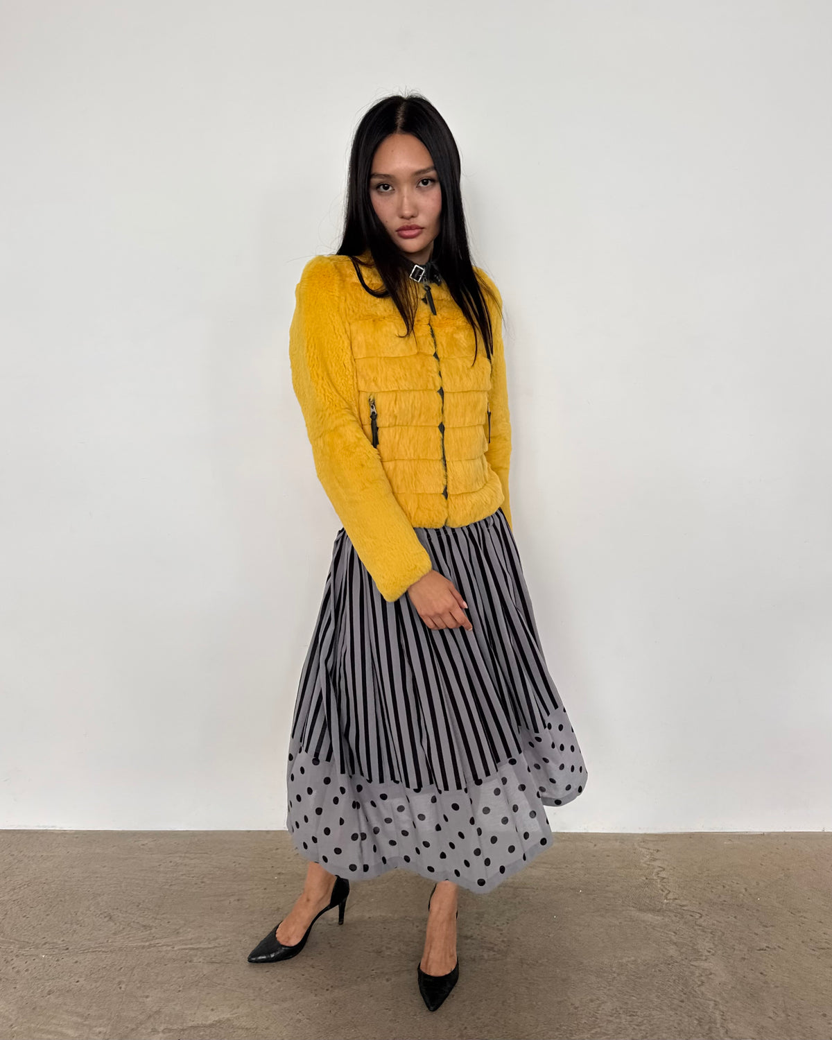 striped skirt