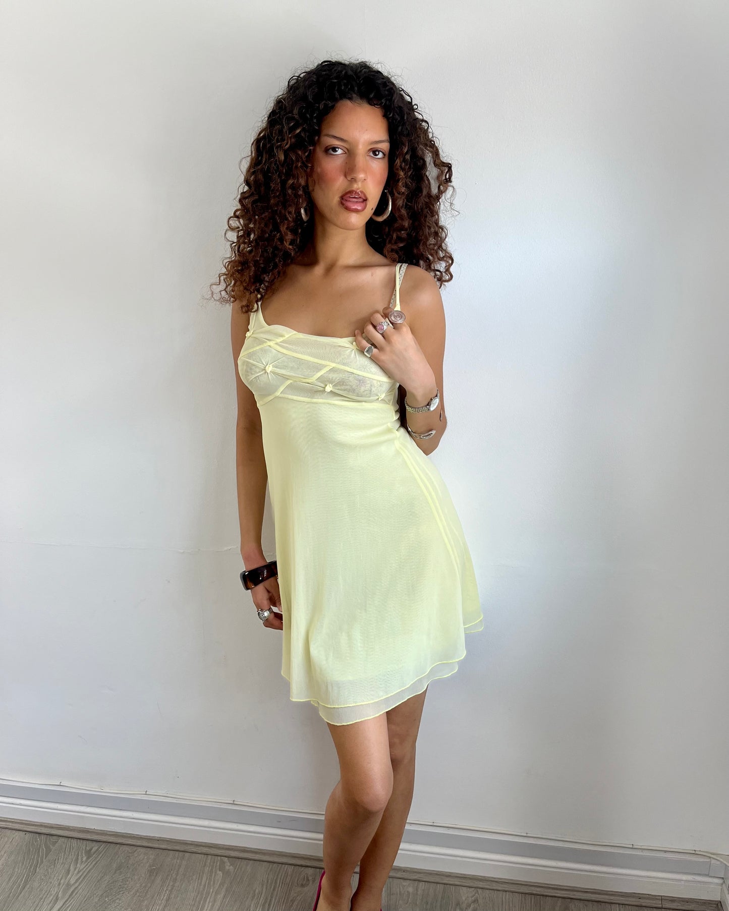 mesh dress, S