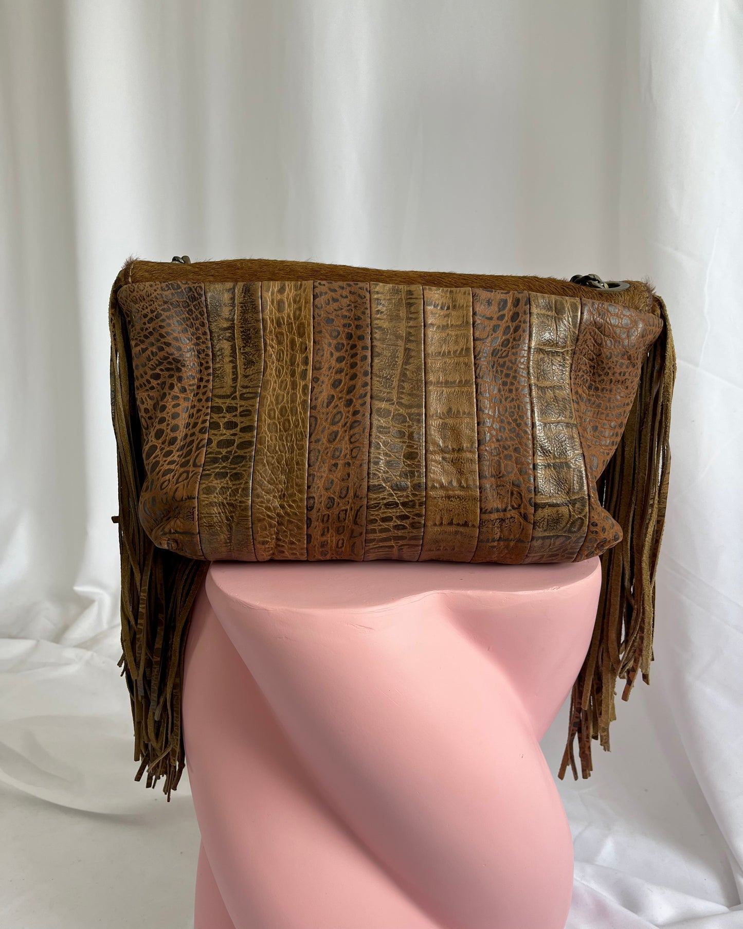 tassel leather bag