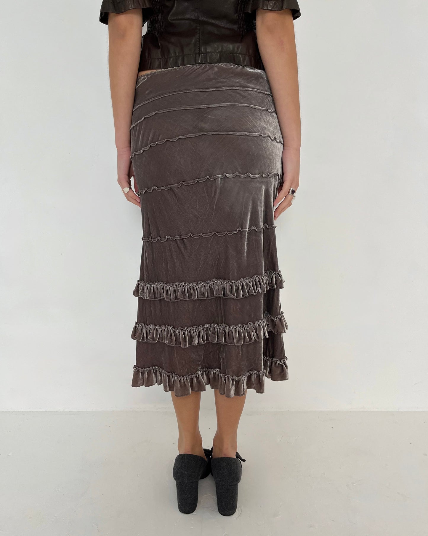 silk skirt, S