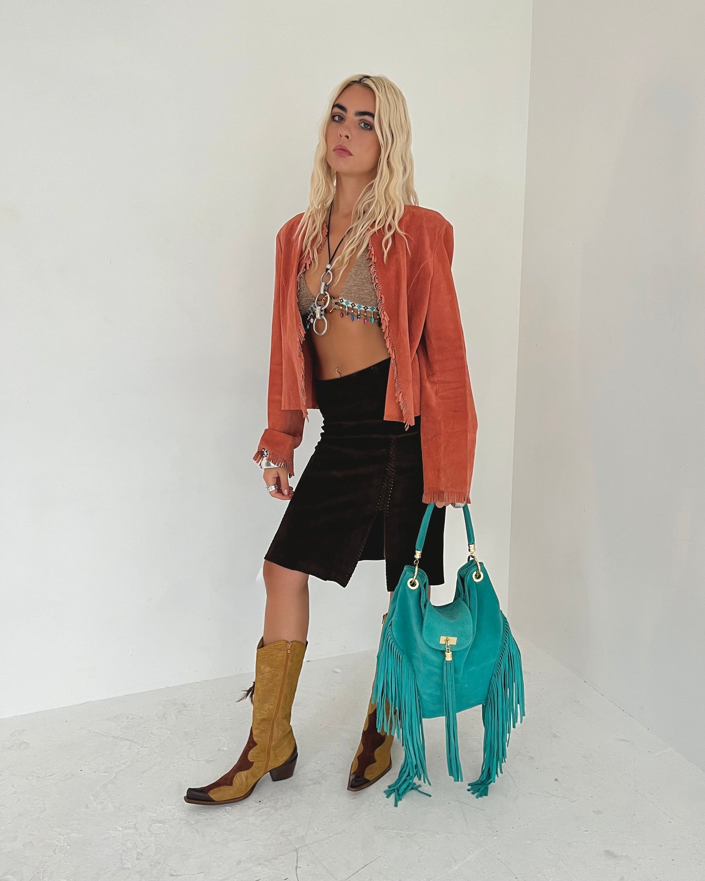 suede skirt, S
