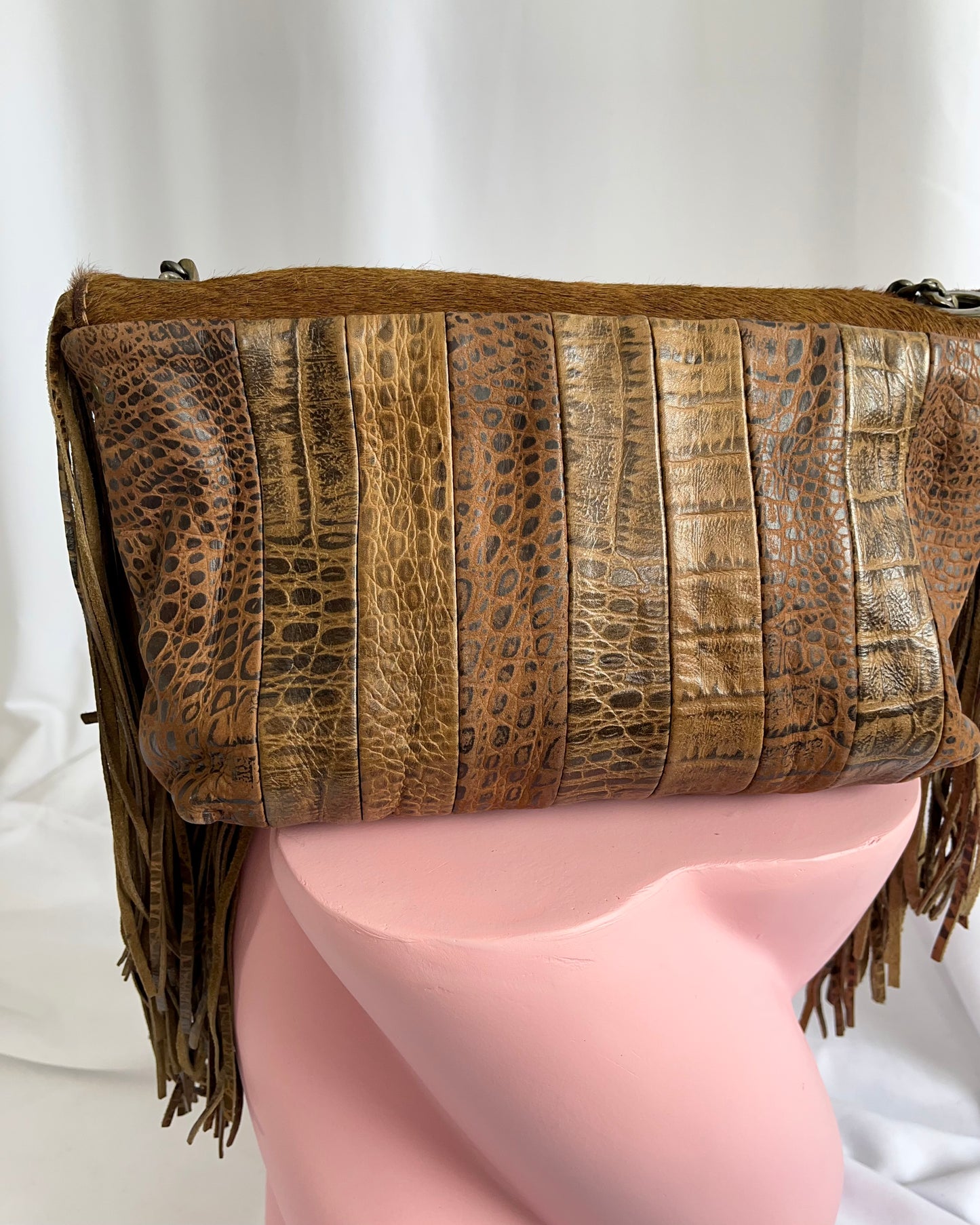 tassel leather bag