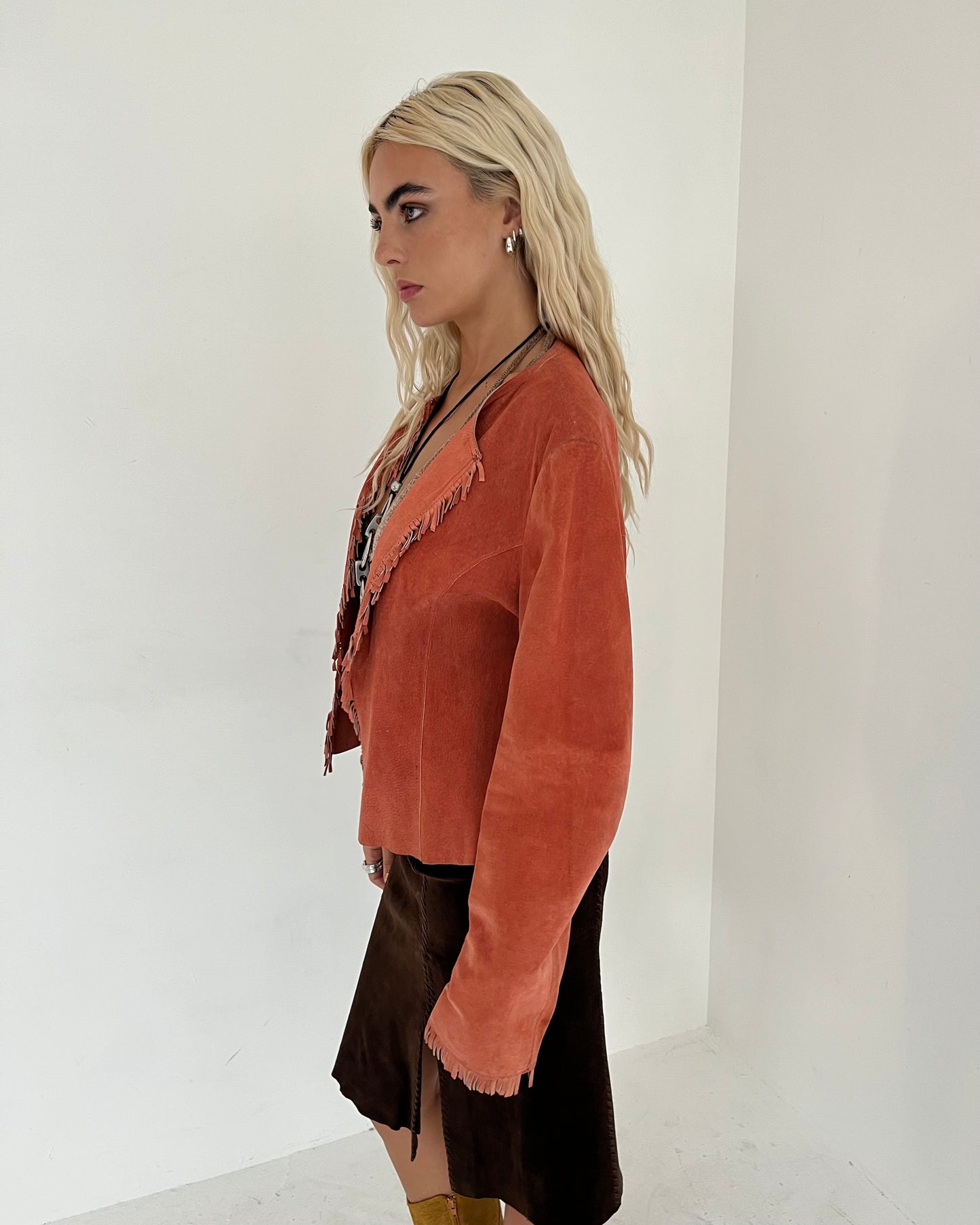 suede jacket, L