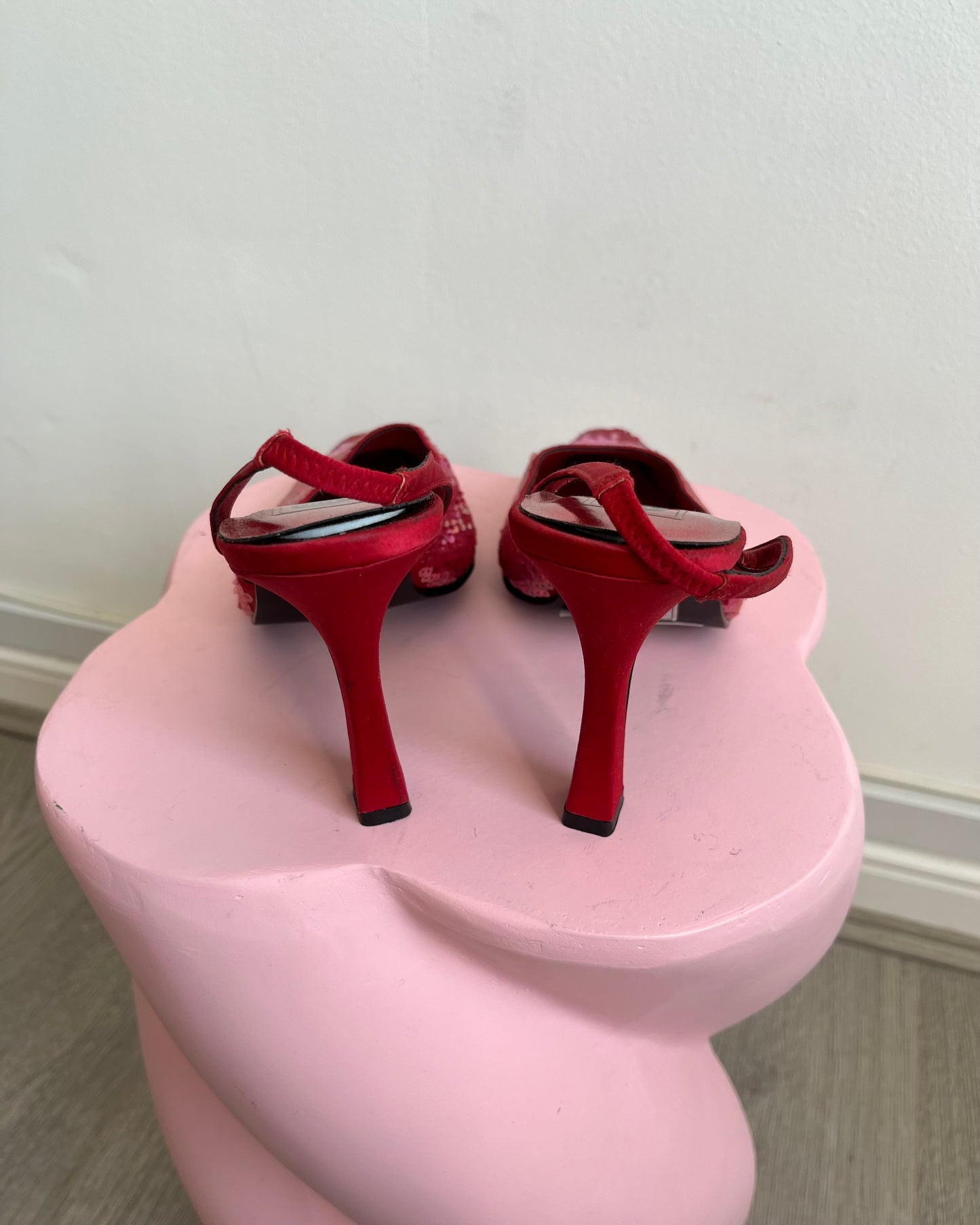 sequin heels, UK 5
