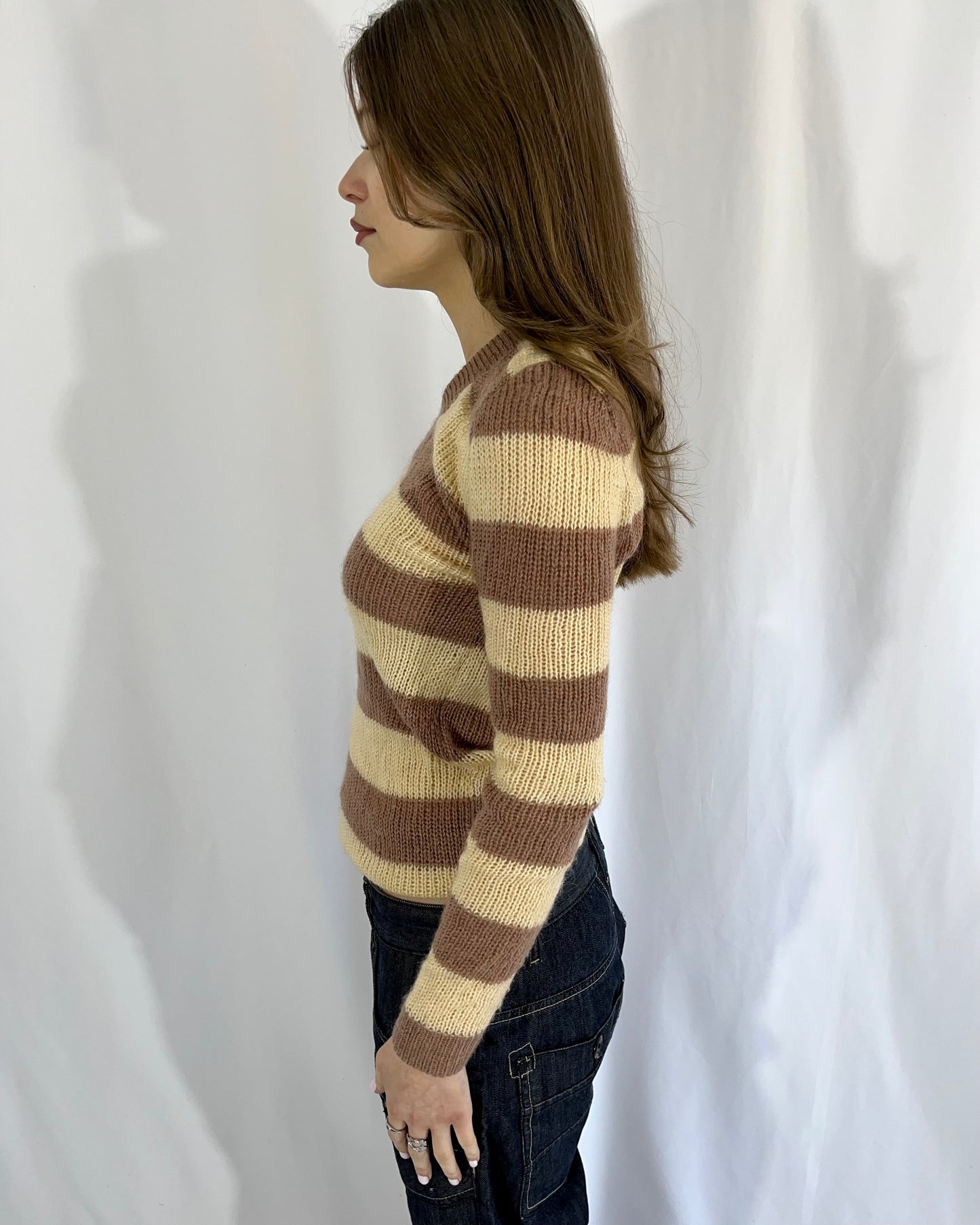 striped knit, S