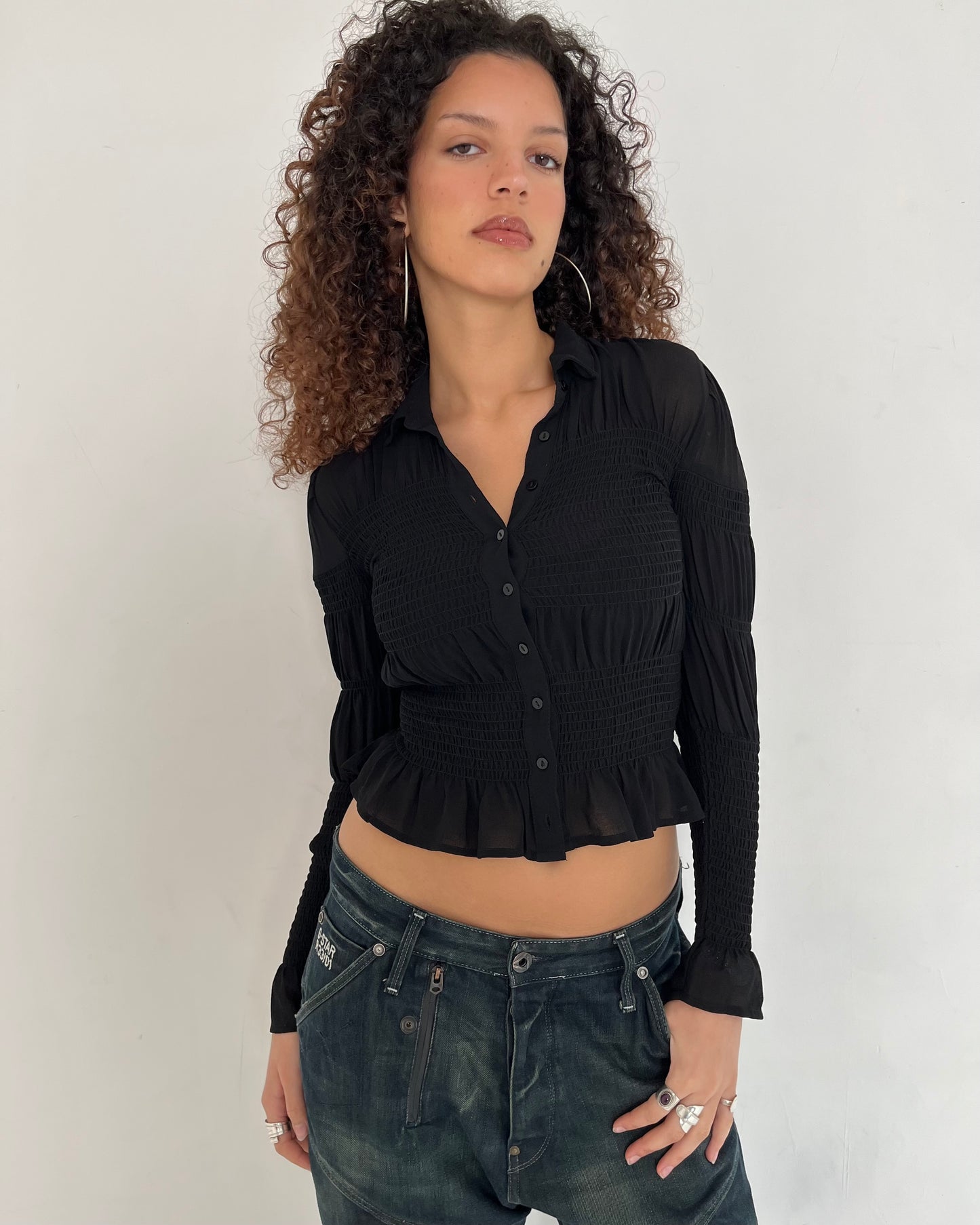 ruched shirt, XS
