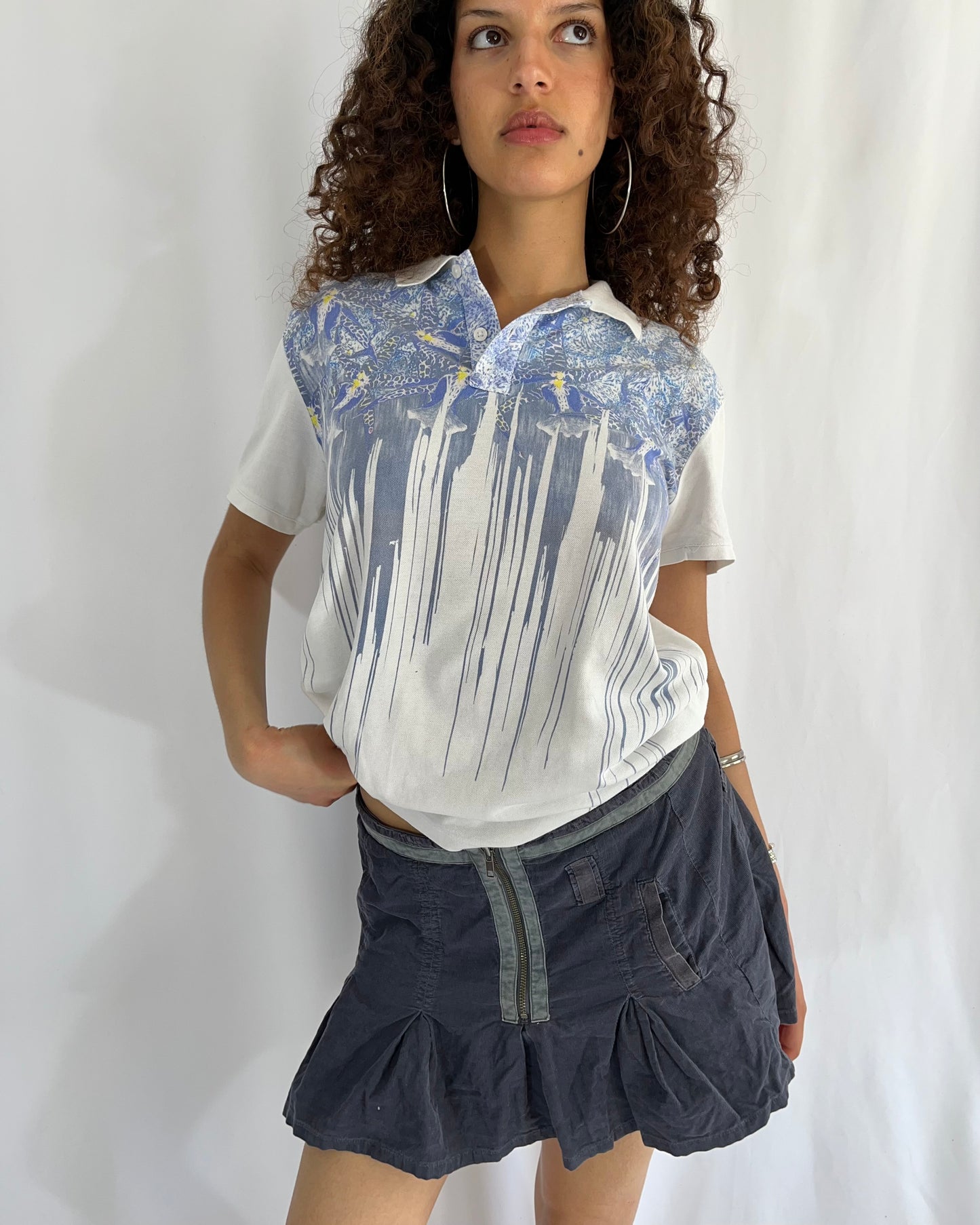 corduroy mini skirt, S/M
