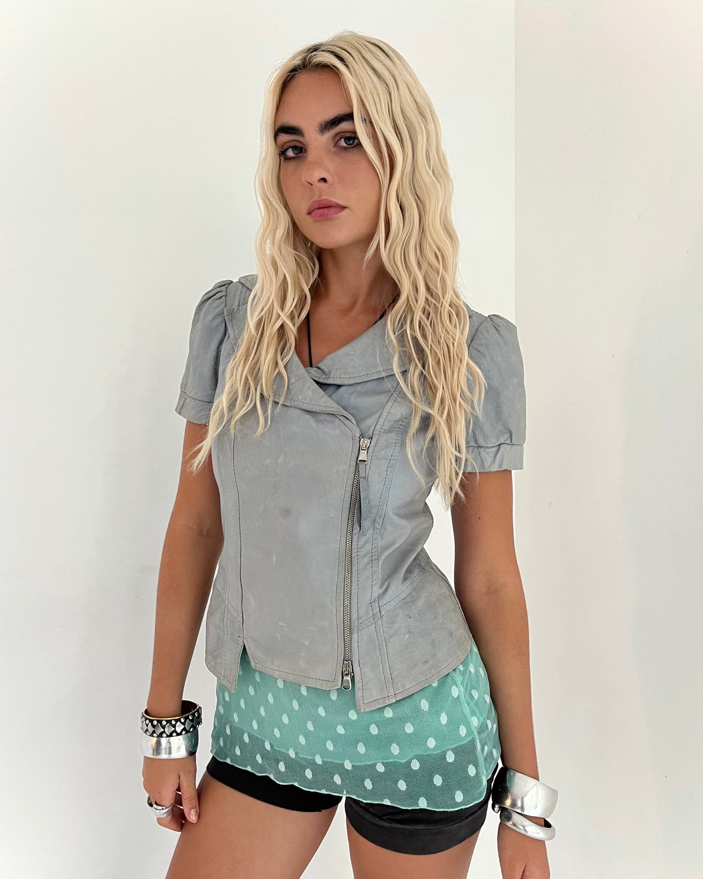 leather jacket, S