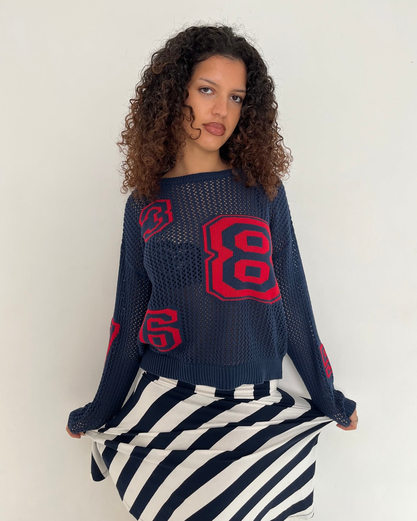 graphic knit, L