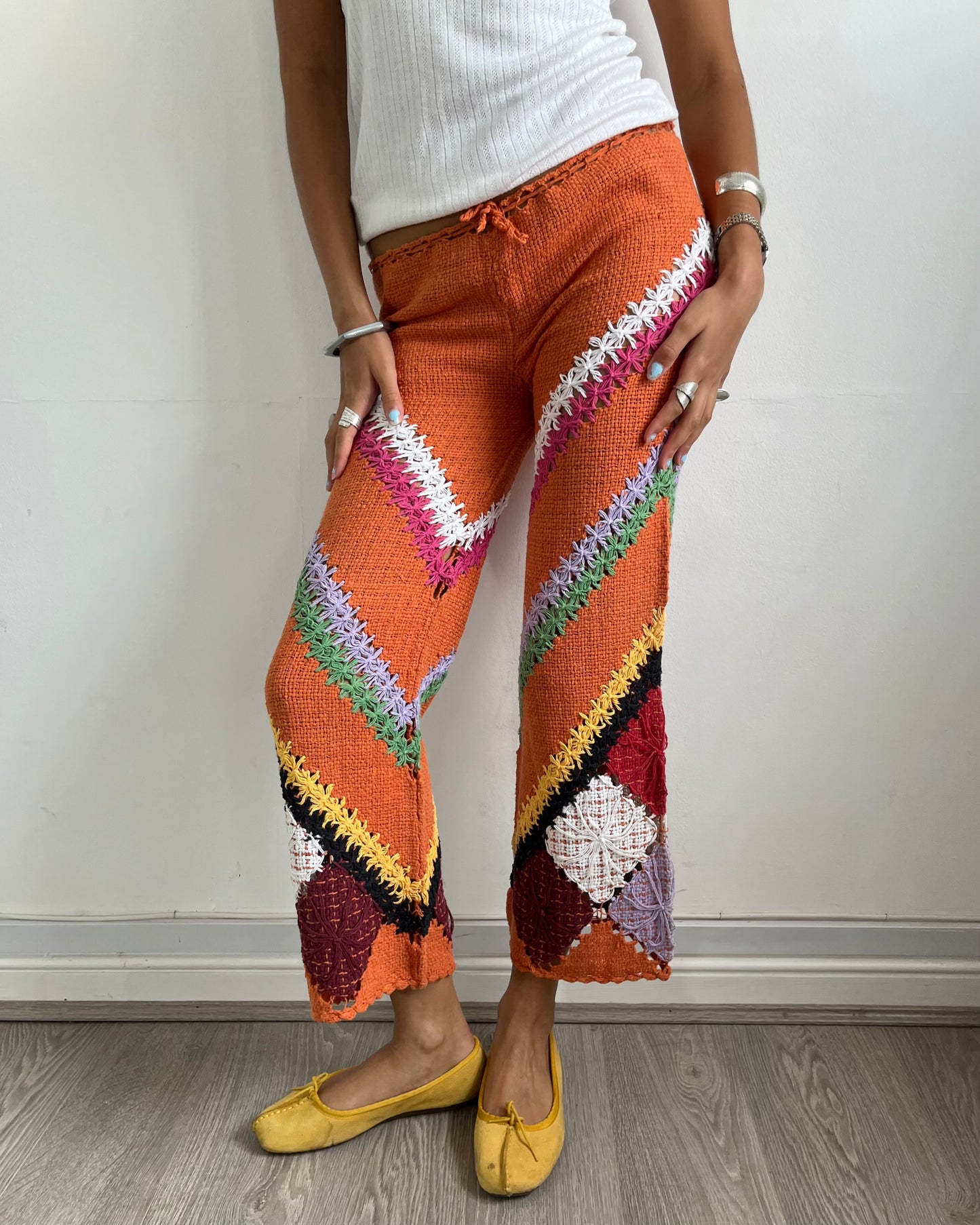 crochet trousers, M