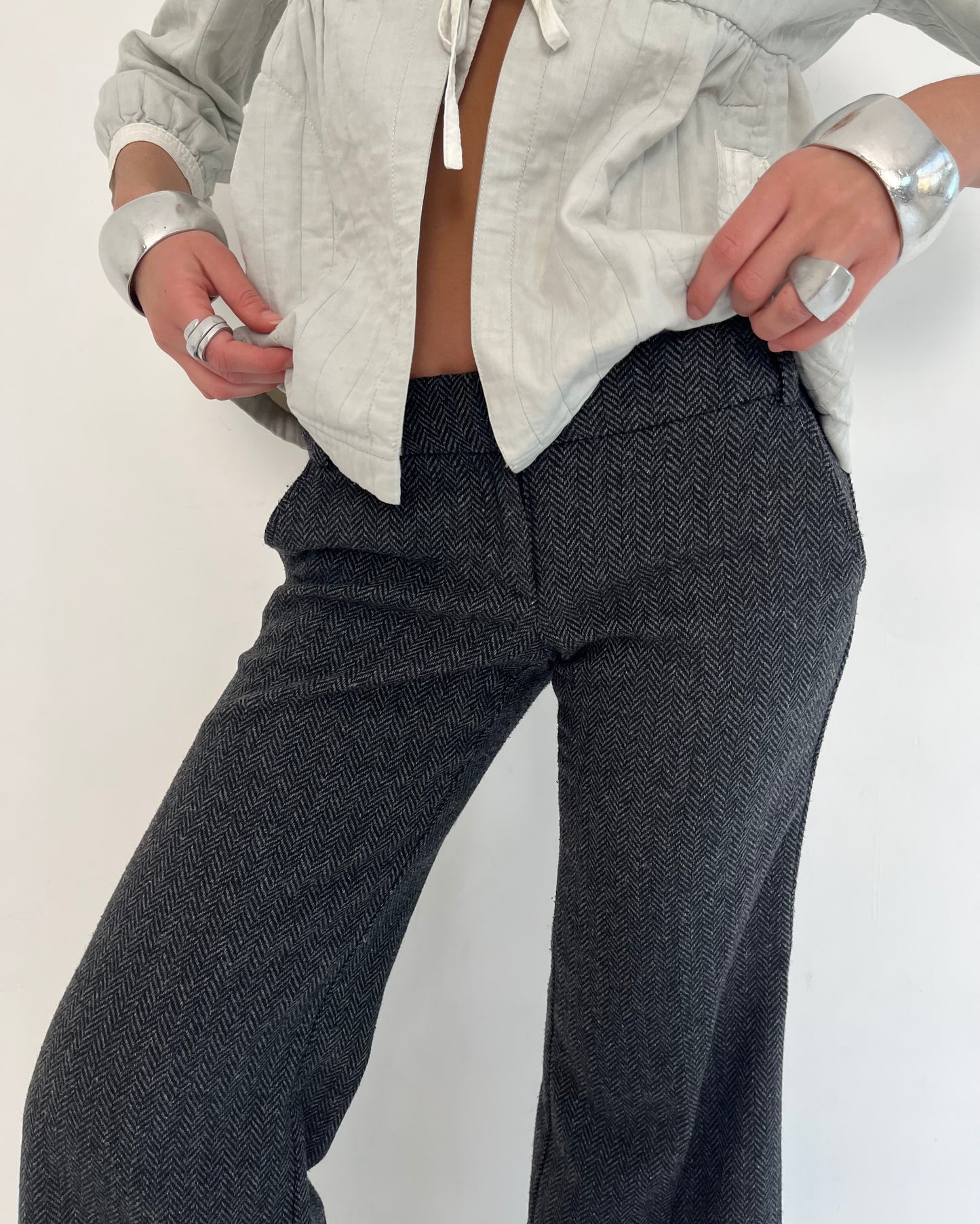 wool trousers, S
