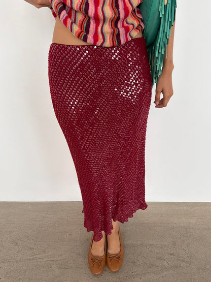 sequin skirt