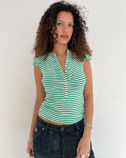 striped tee, S/M