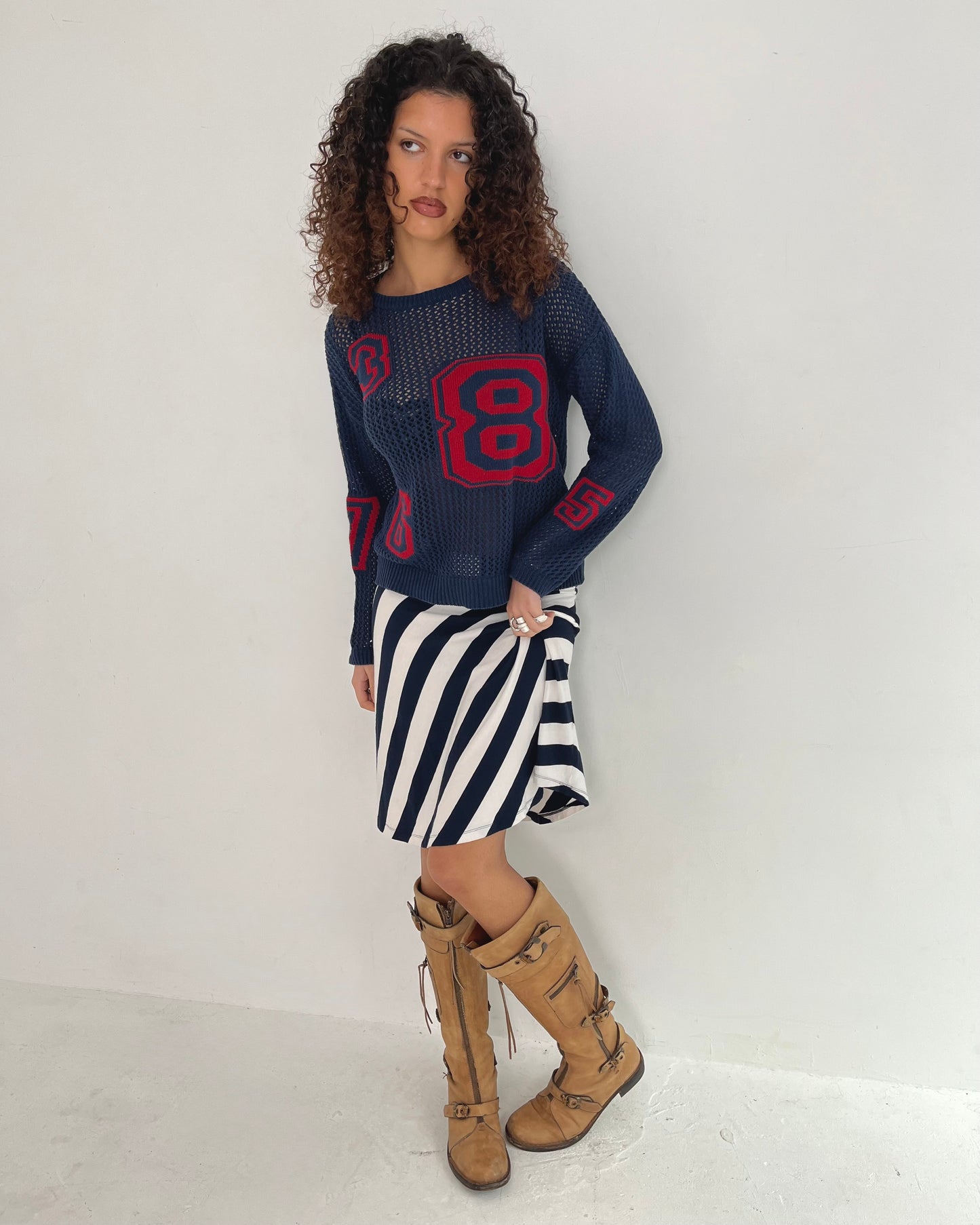 graphic knit, L
