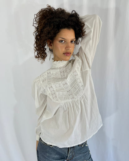 high neck shirt, M