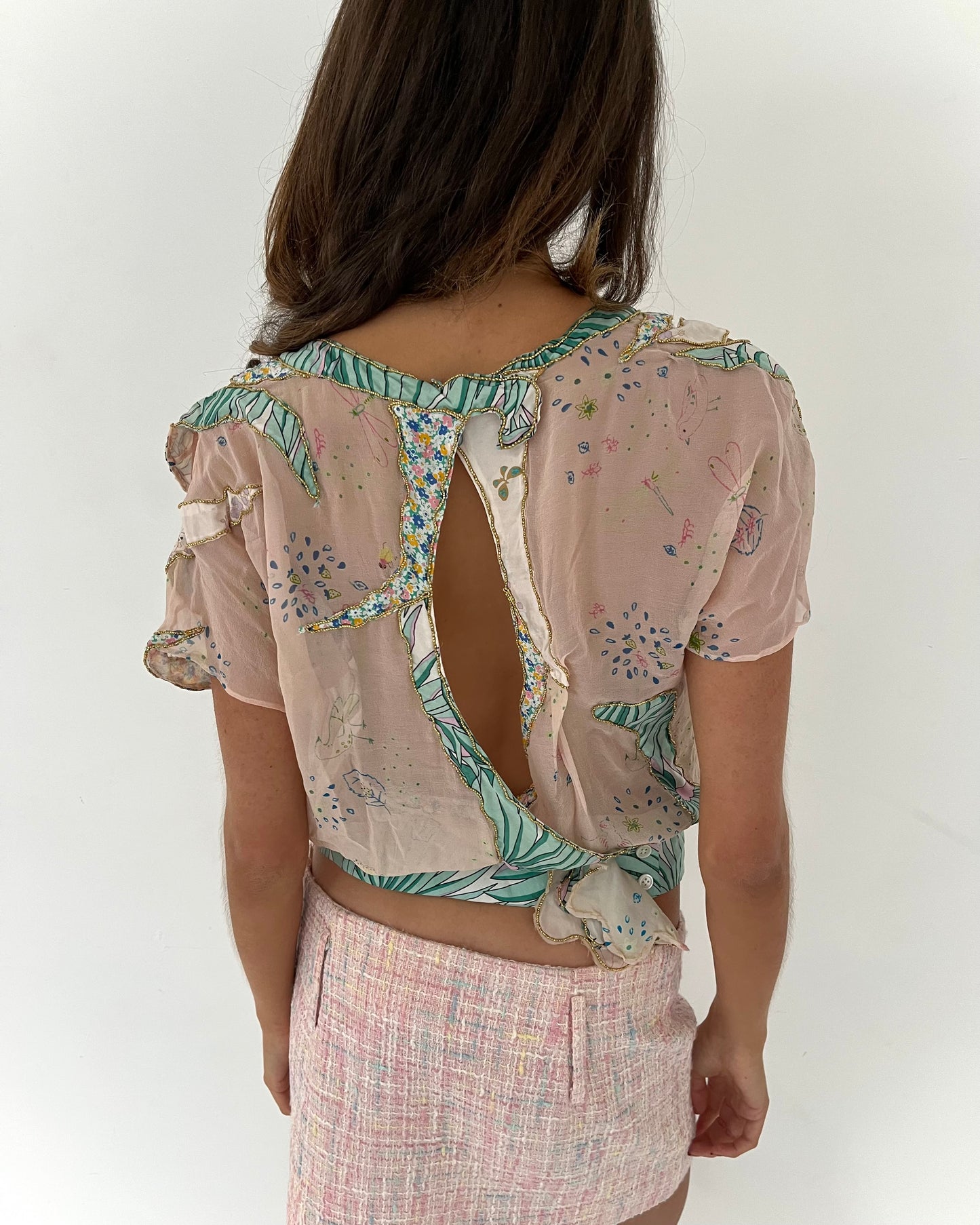 Tsumori Chisato silk top, S/M