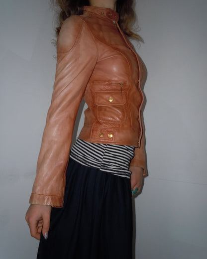 leather jacket, S