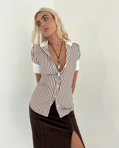 pinstriped shirt, XS