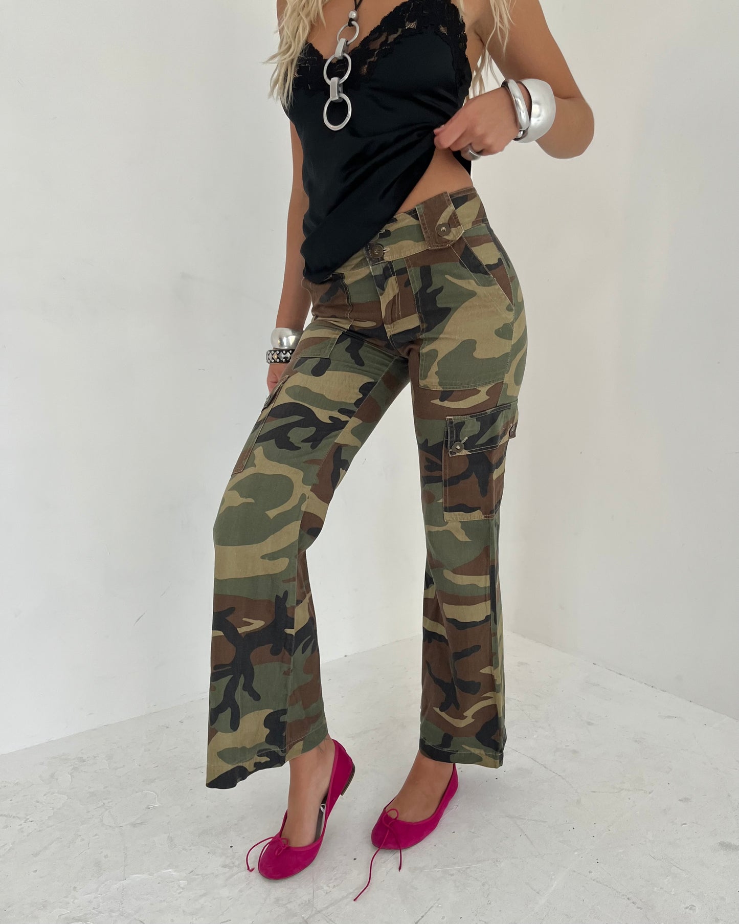 camo trousers, S