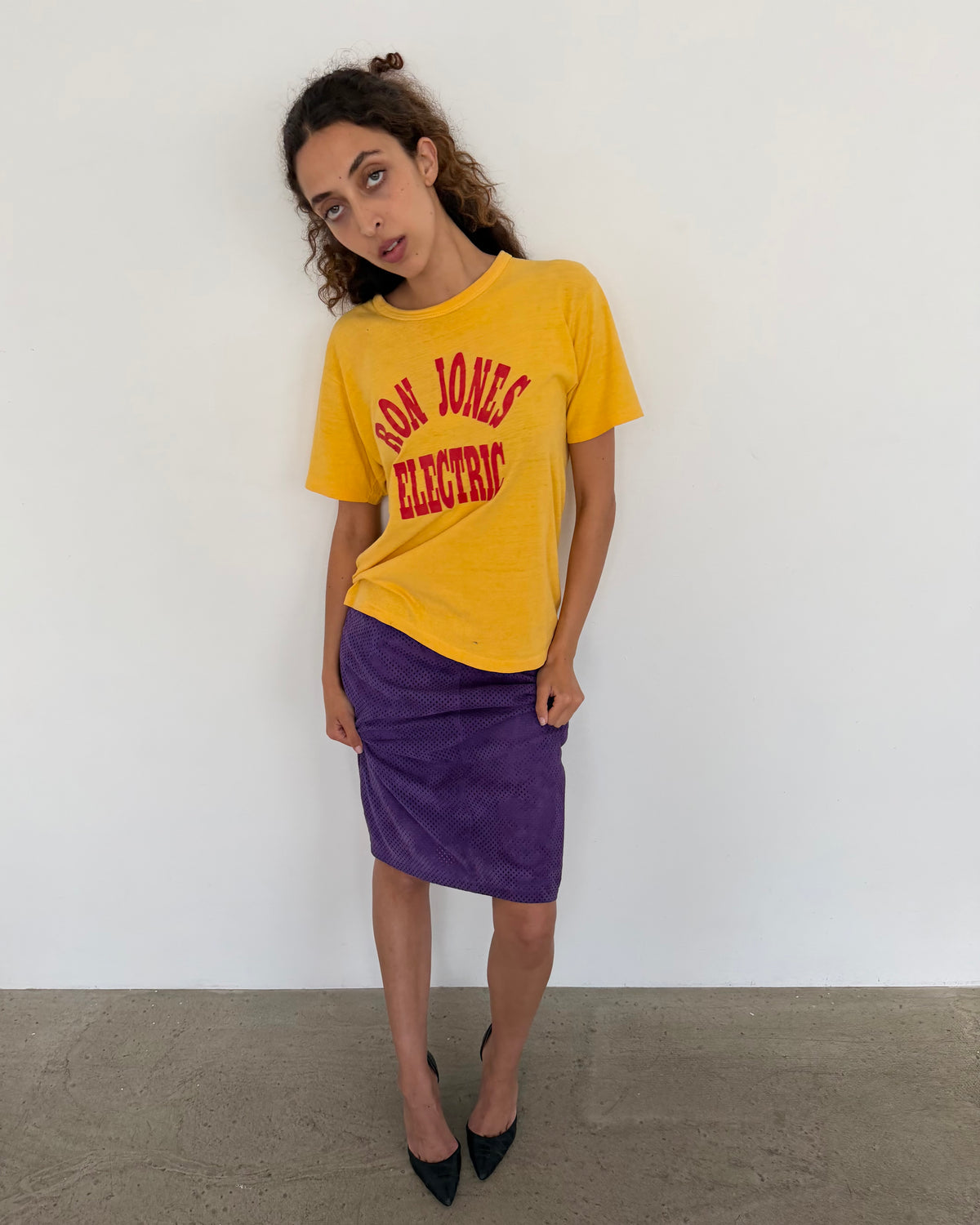 70s suede skirt