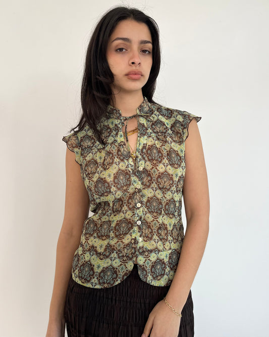 keyhole blouse, M