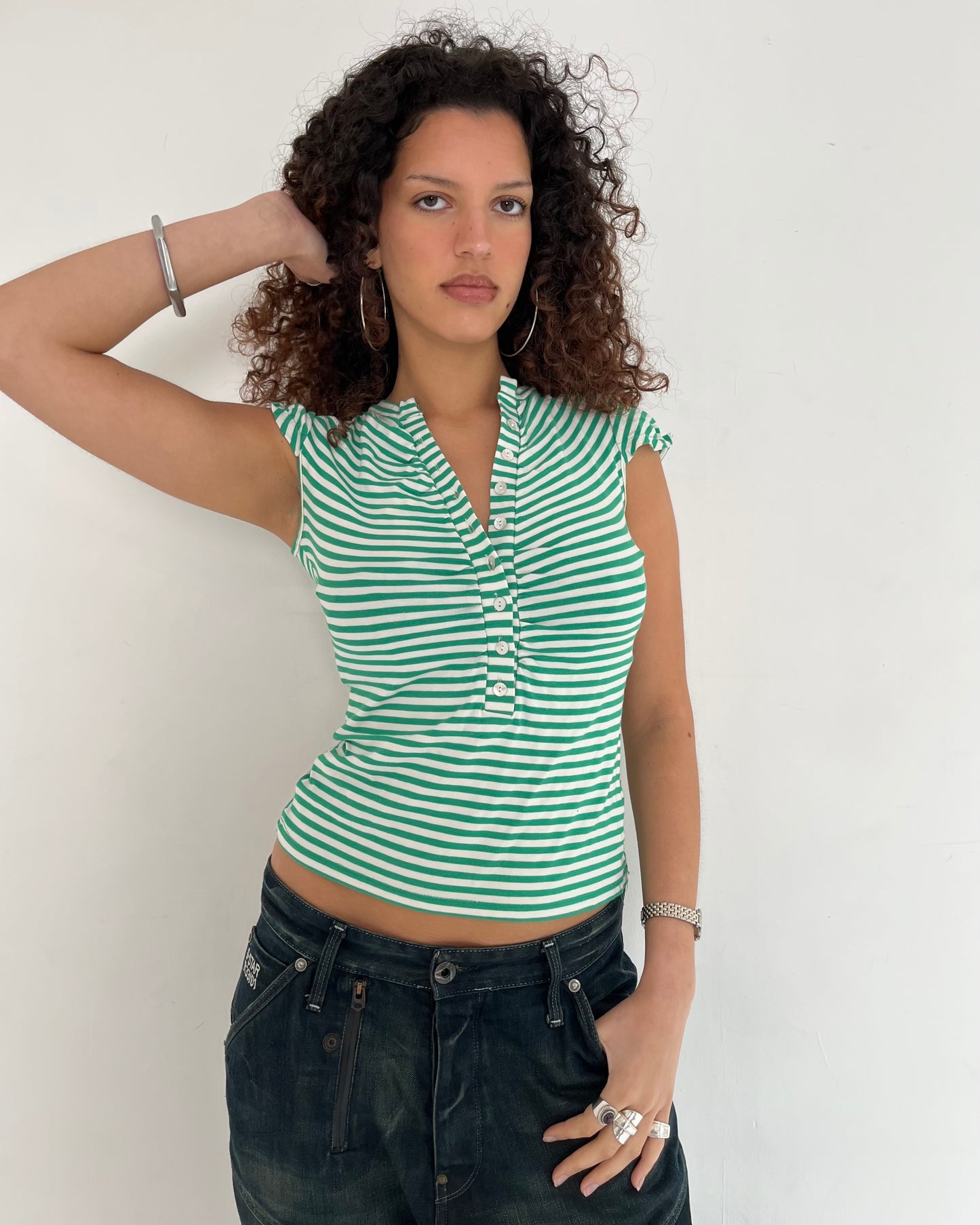 striped tee, S/M