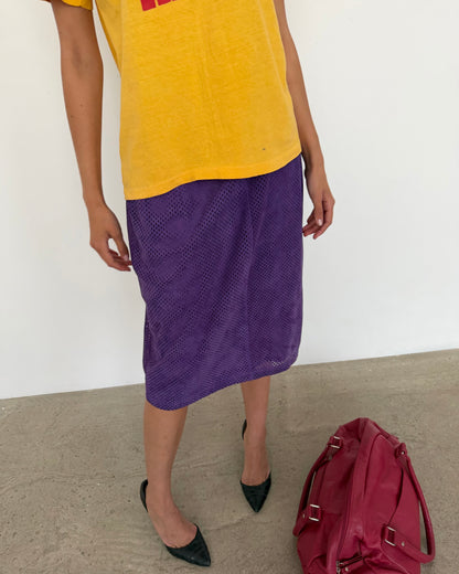 70s suede skirt