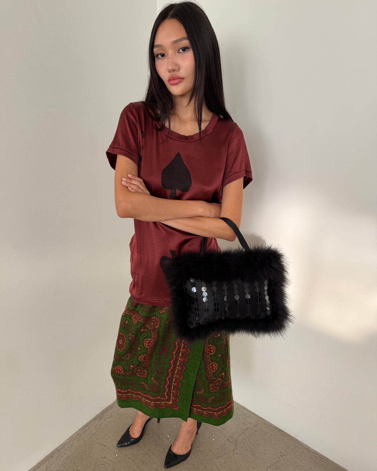 ostrich feather bag