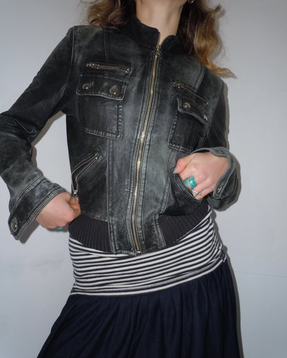 leather jacket, S