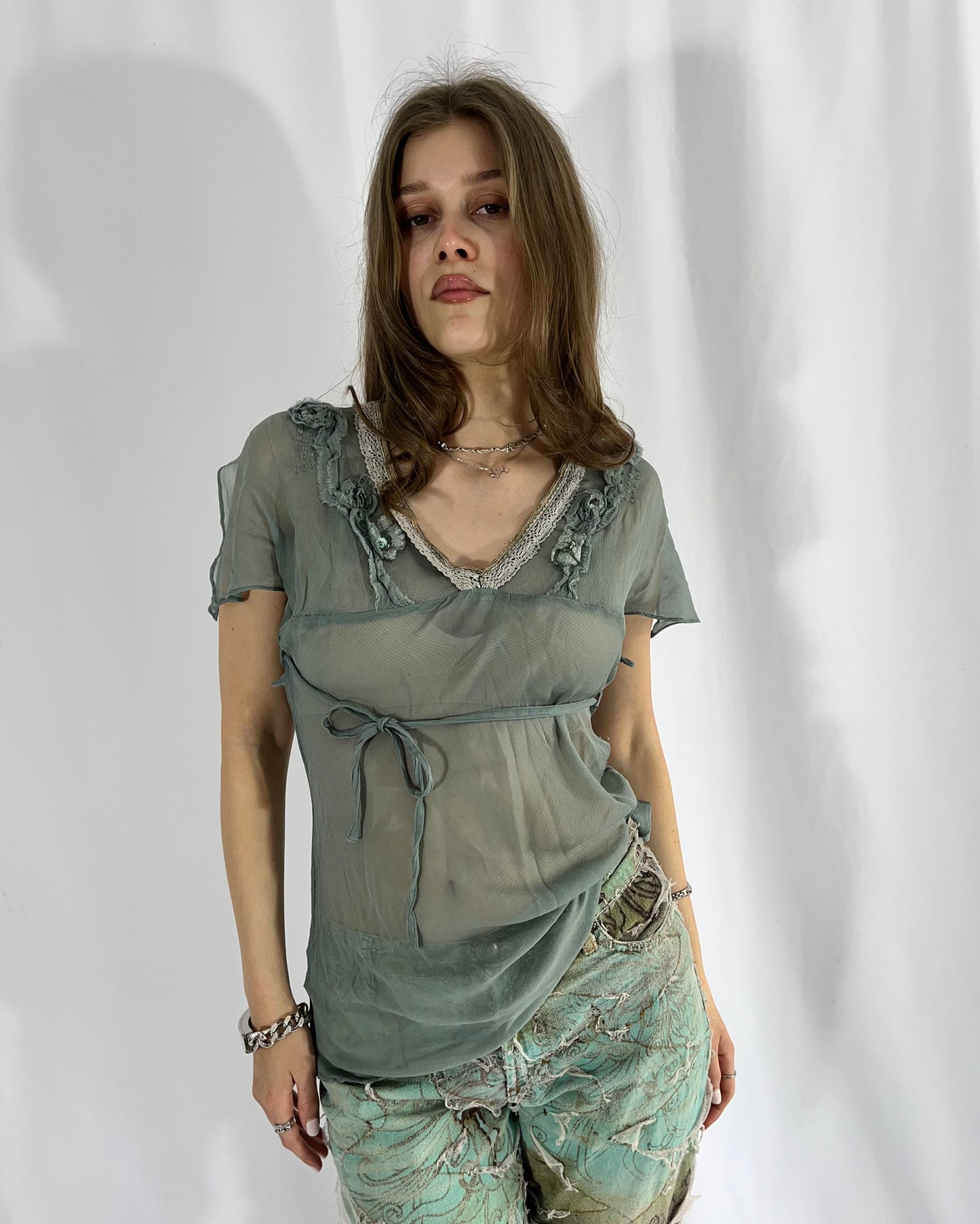 silk top, S