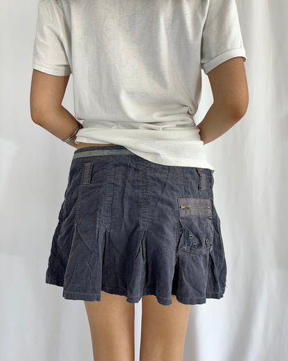 corduroy mini skirt, S/M