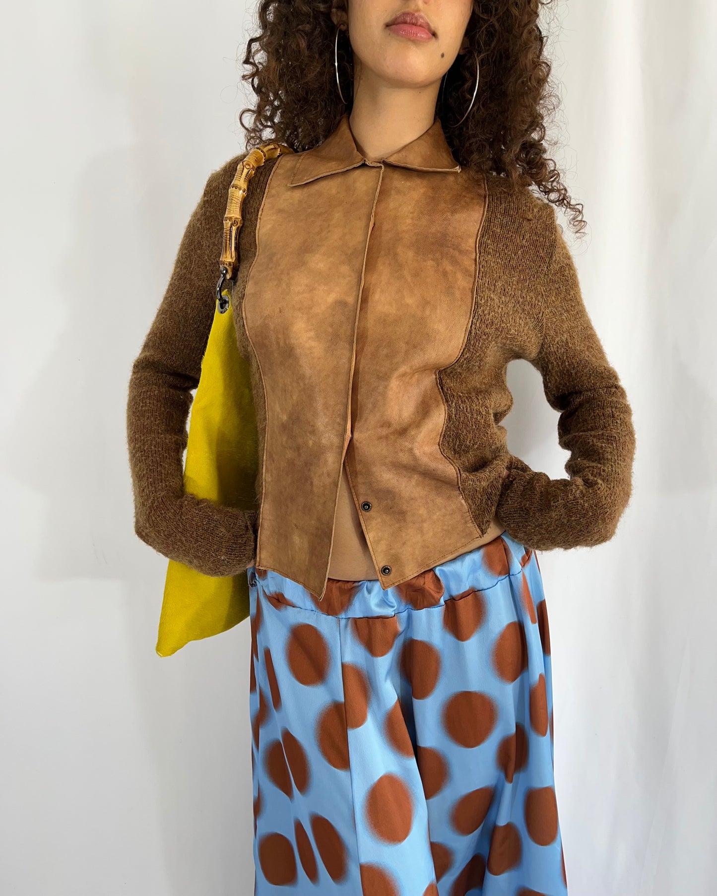 mohair leather jacket, M