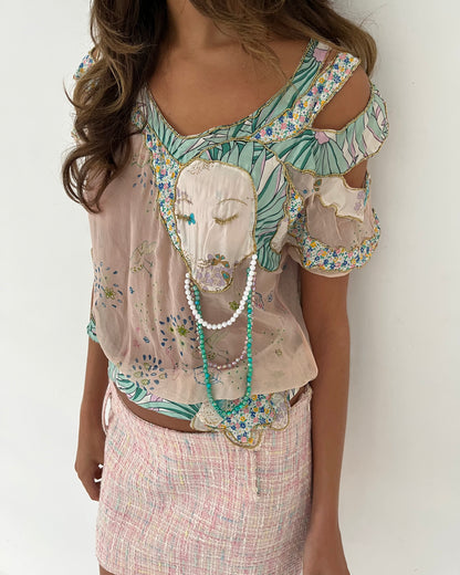 Tsumori Chisato silk top, S/M