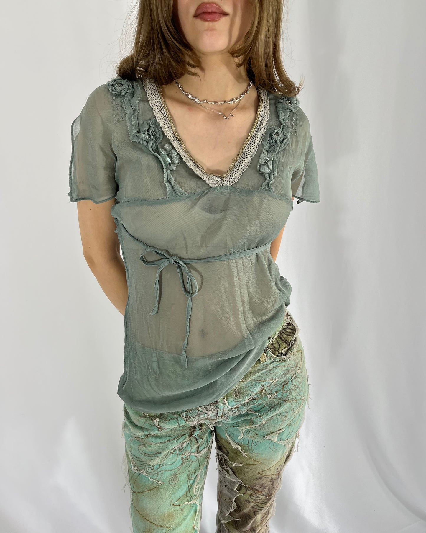 silk top, S