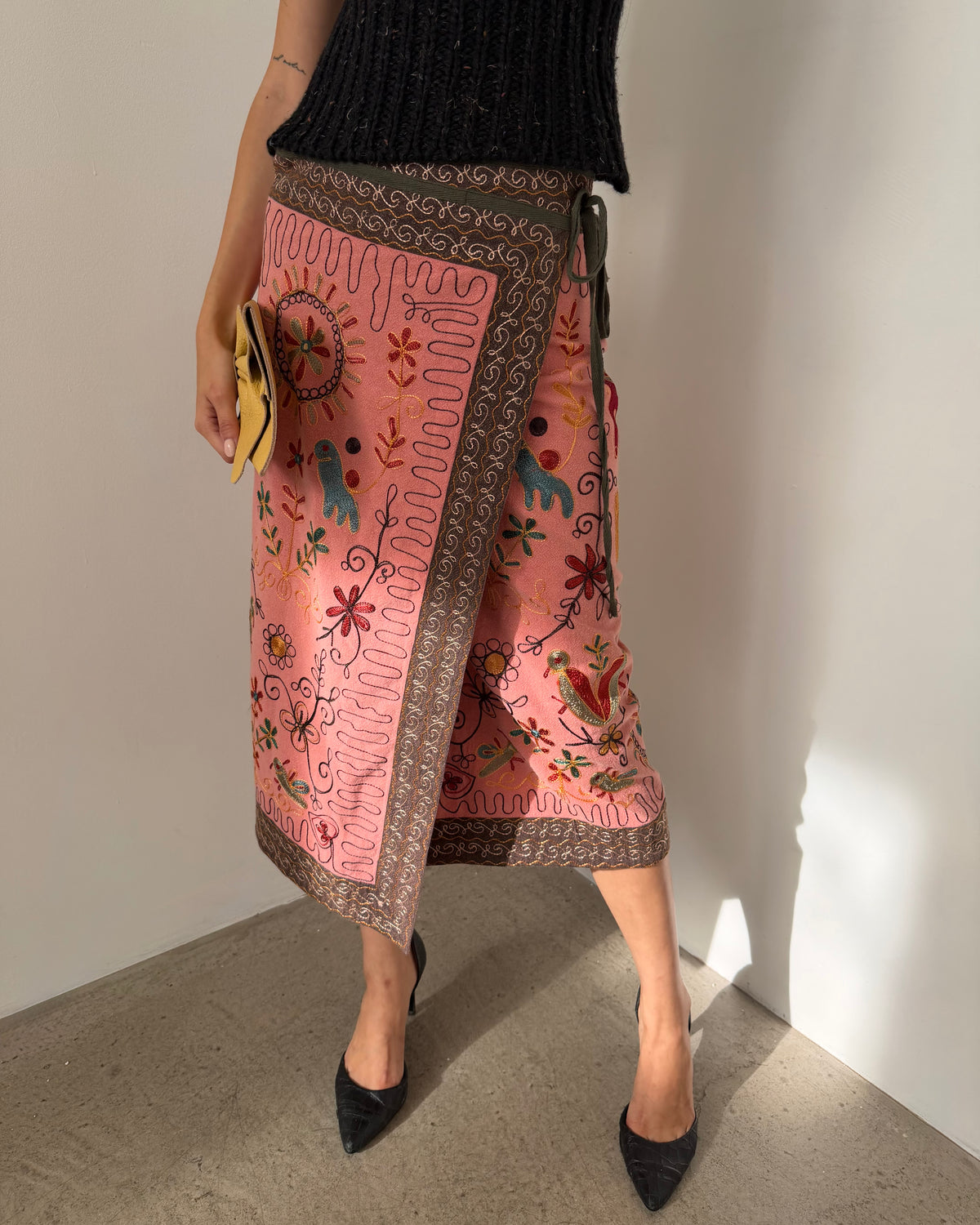 embroidered skirt