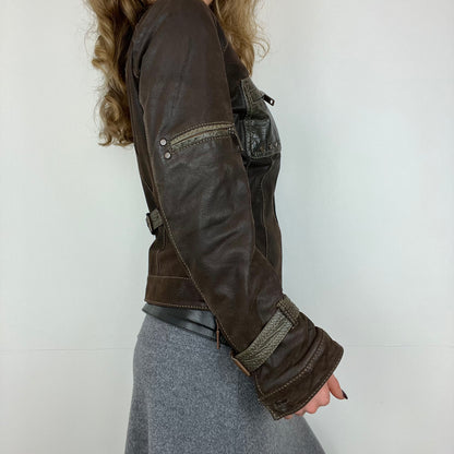 leather biker jacket, S/M