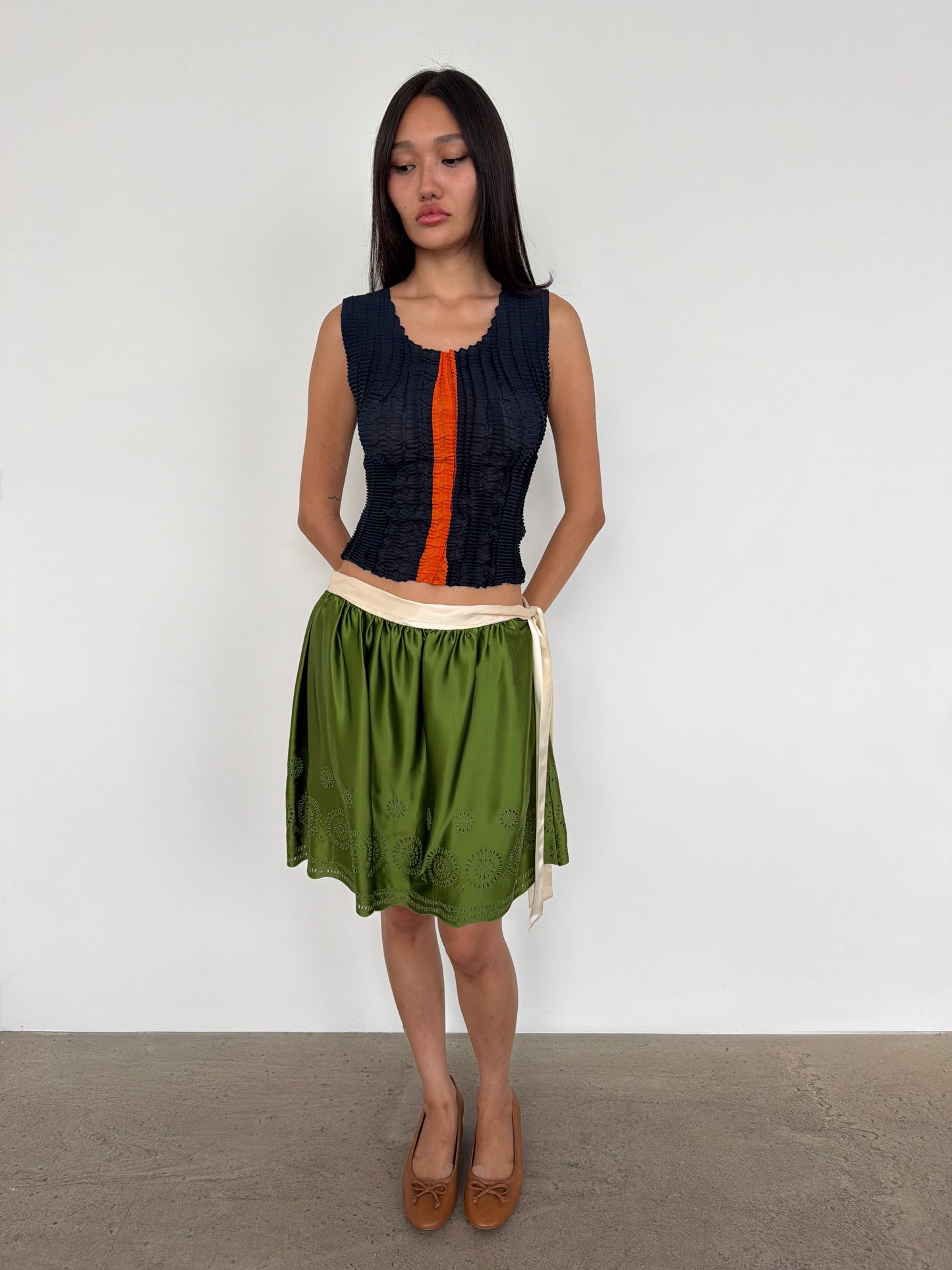 silk skirt