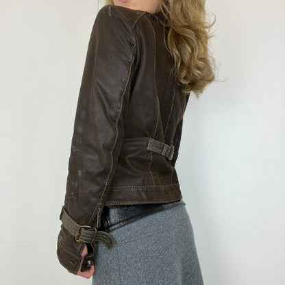 leather biker jacket, S/M