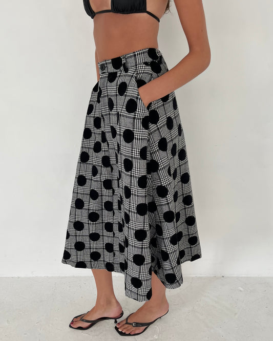 polka dot skirt, S