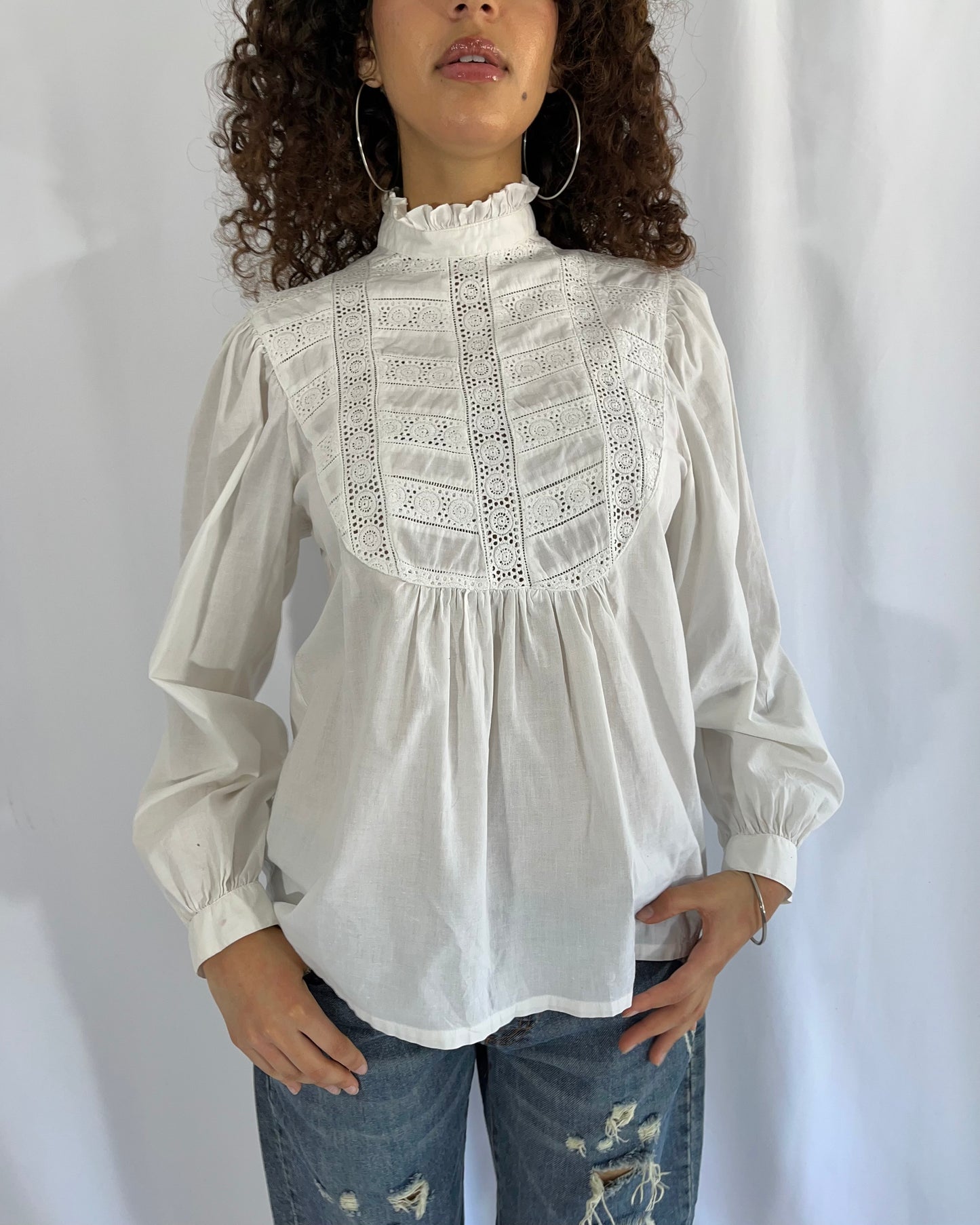 high neck shirt, M