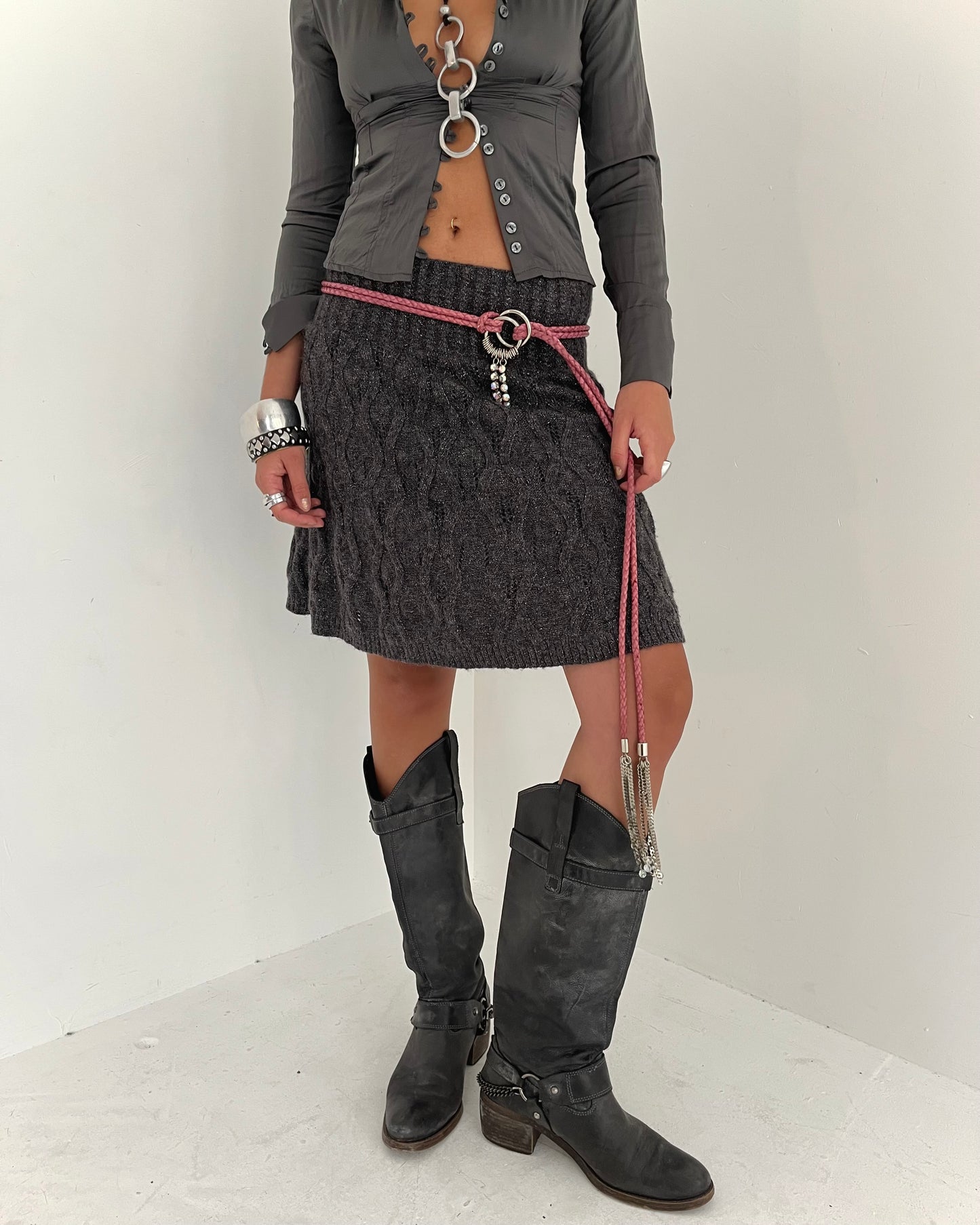 knit skirt, S