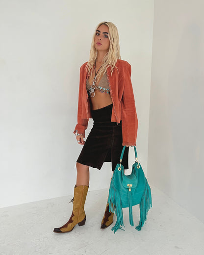 suede skirt, S