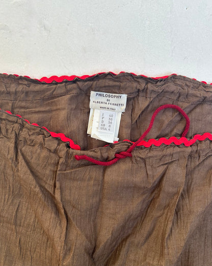 Alberta Ferretti SS 2000 silk skirt