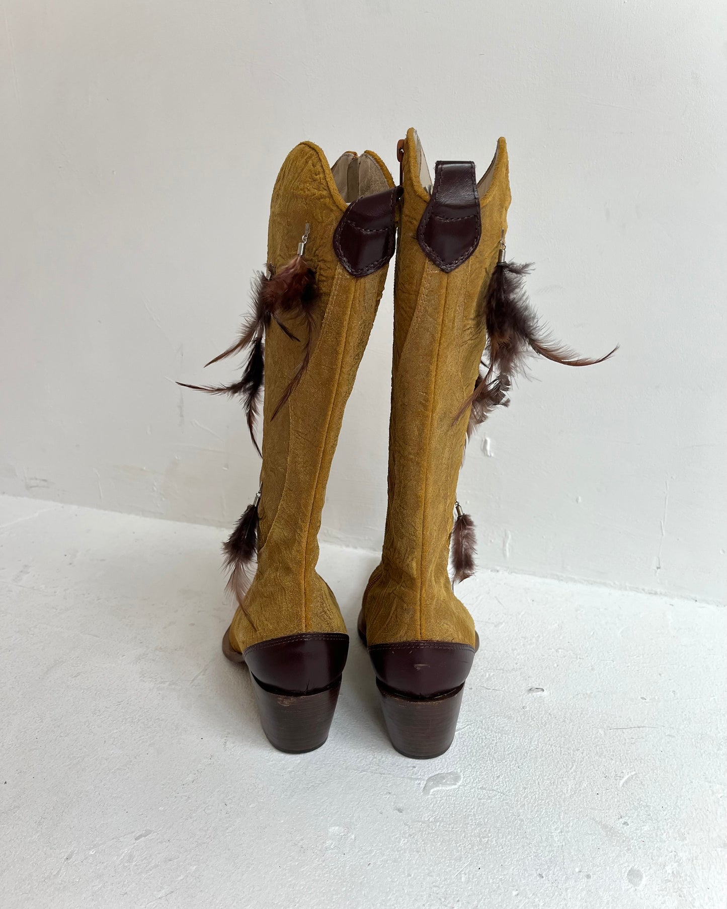 leather boots, UK 5