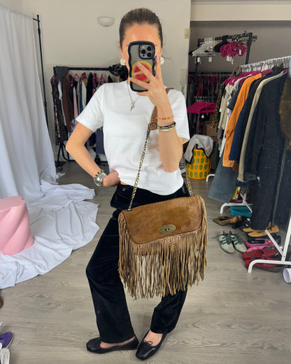 tassel leather bag