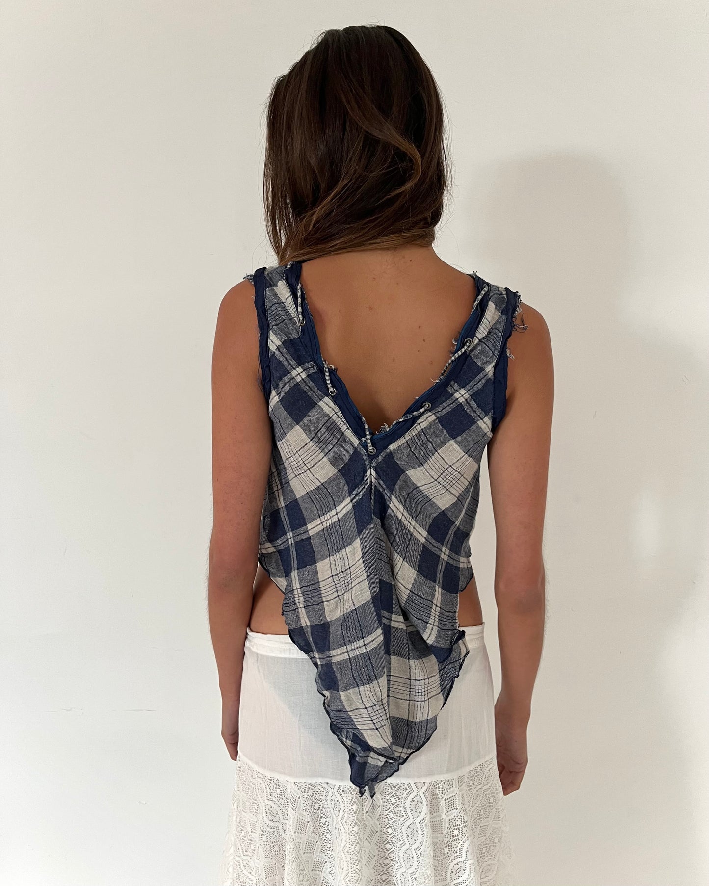 tartan top, S