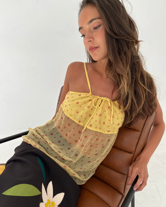 polka dot cami, S-M
