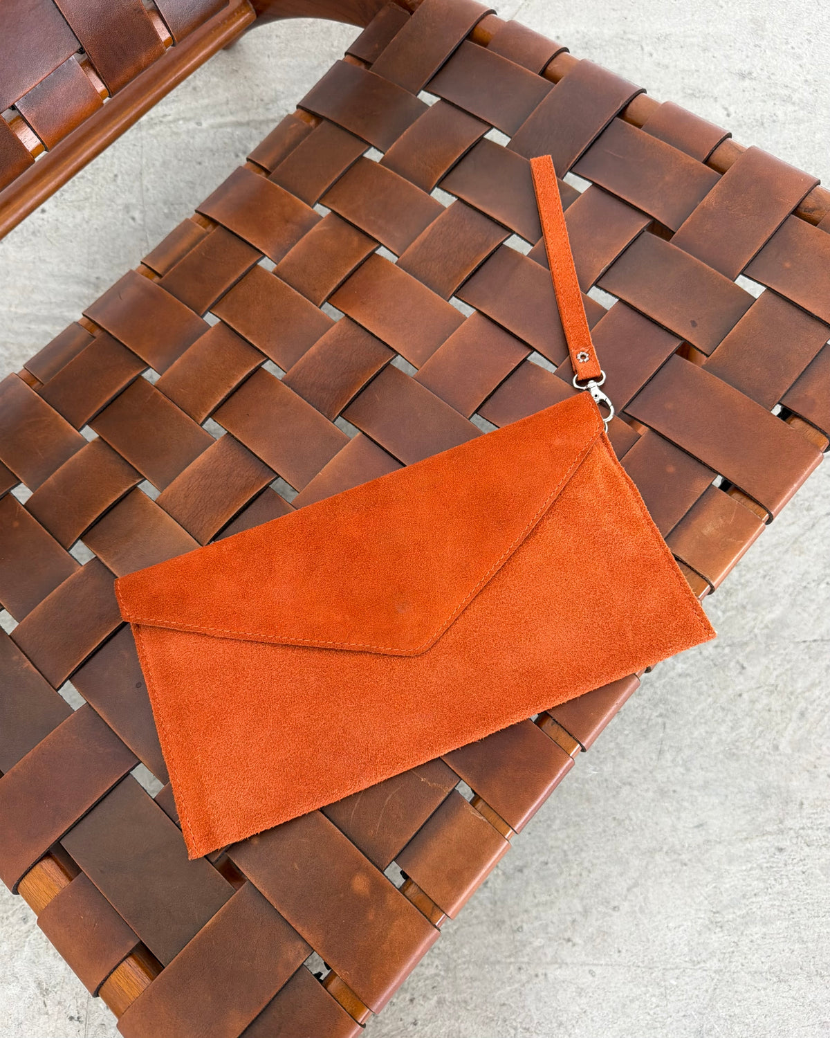 suede clutch