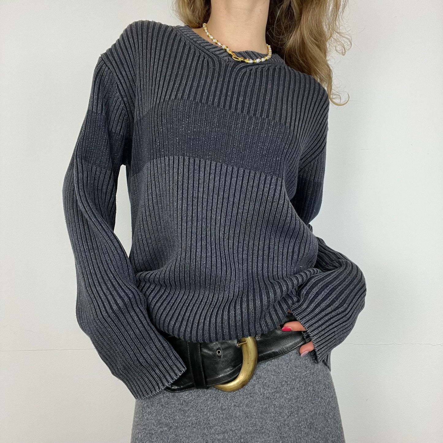 ribbed jumper, XL