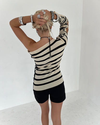 graphic merino knit, S